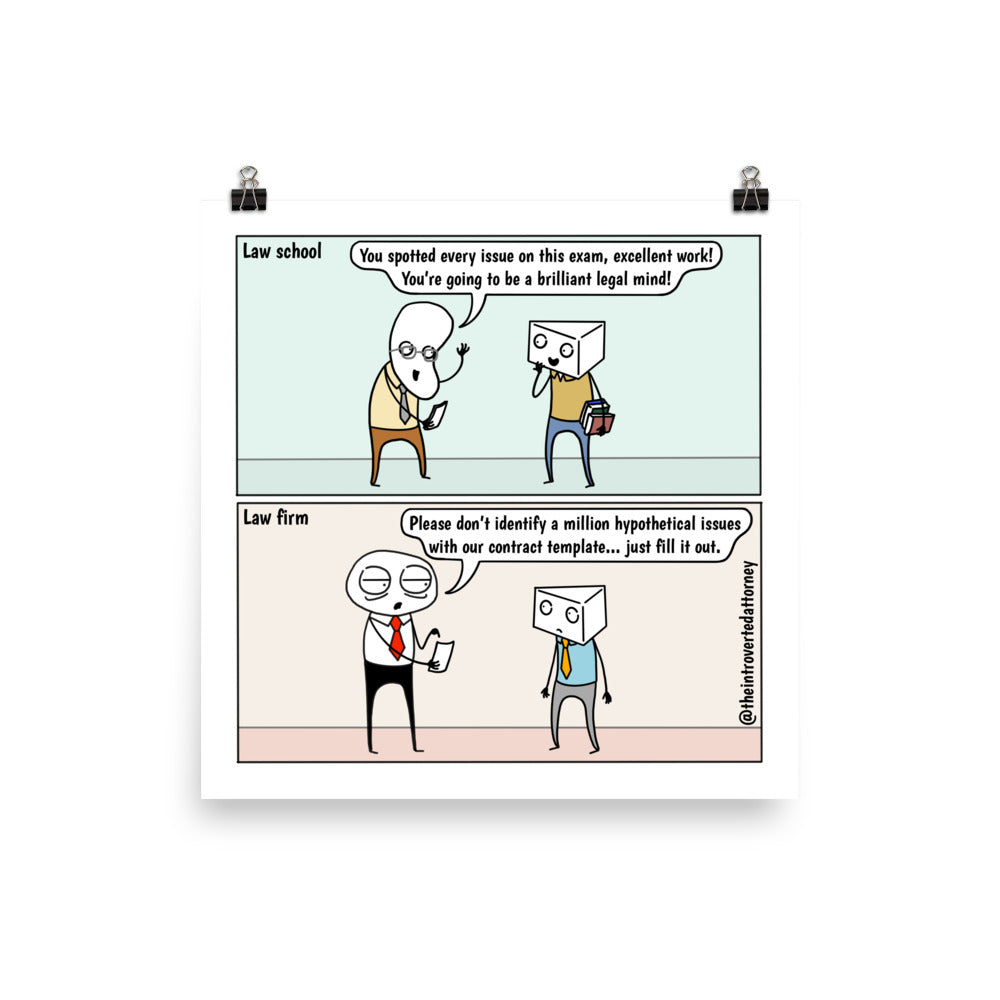 Issue Spotting | Best Lawyer Law Firm Gifts | Law Comic Print | Funny Gifts for Attorneys