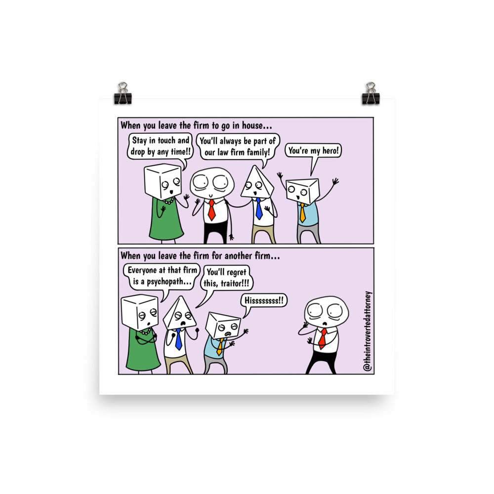 When You Leave | Best Lawyer Law Firm Gifts | Law Comic Print | Funny Gifts for Attorneys