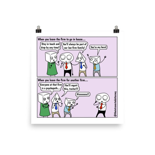When You Leave | Best Lawyer Law Firm Gifts | Law Comic Print | Funny Gifts for Attorneys