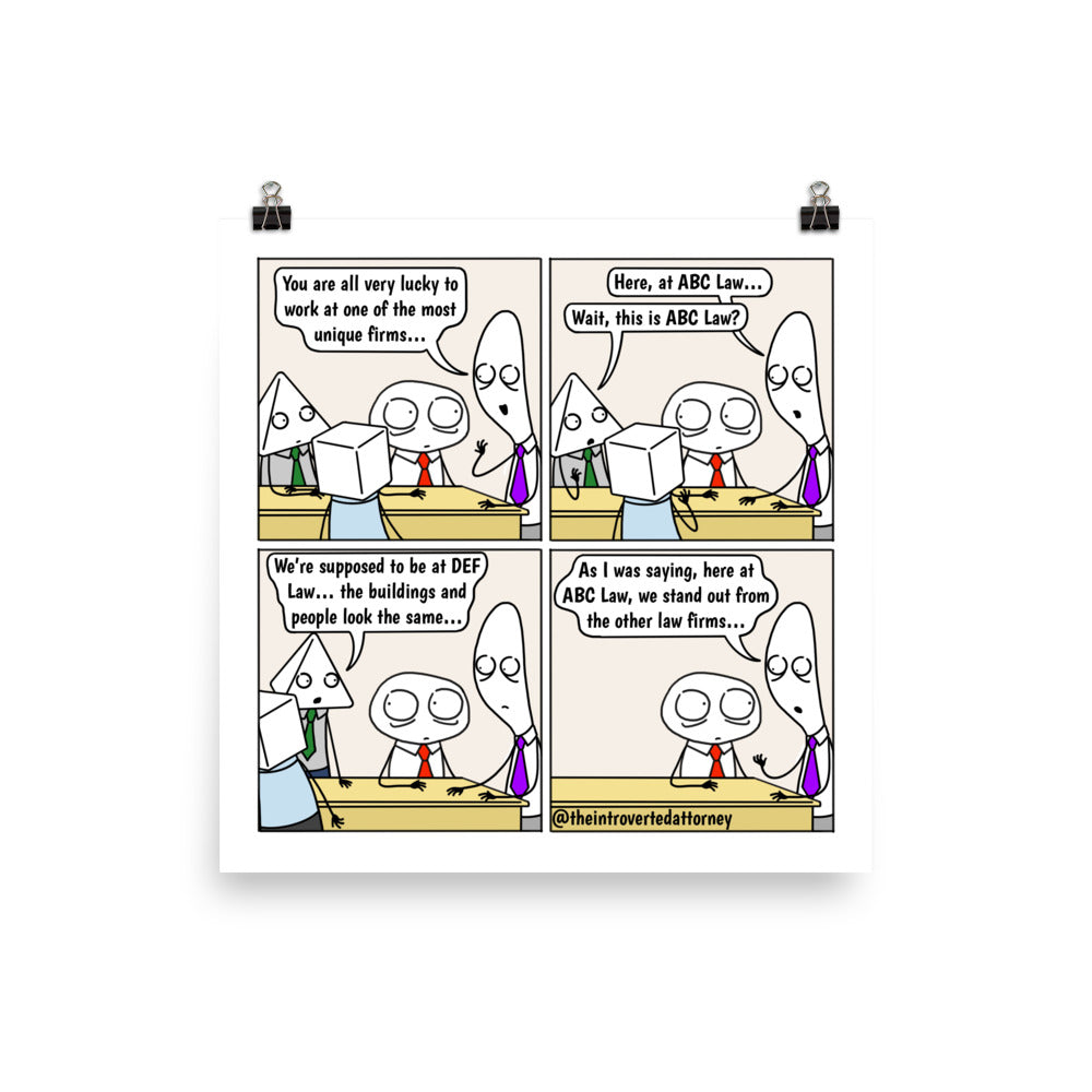 One of a Kind | Best Lawyer Law Firm Gifts | Law Comic Print | Funny Gifts for Attorneys