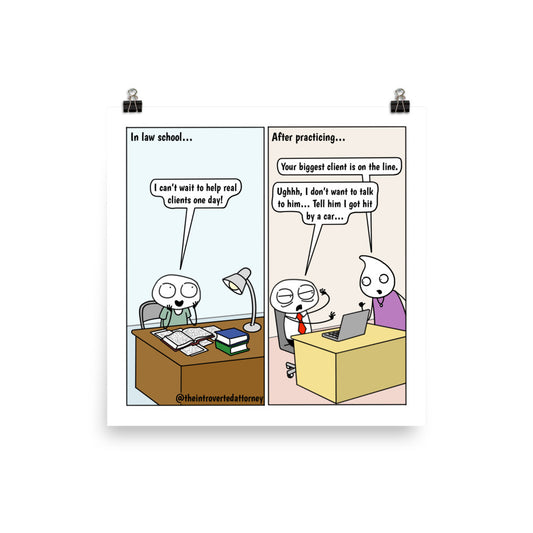 Client Services | Best Lawyer Law Firm Gifts | Law Comic Print | Funny Gifts for Attorneys