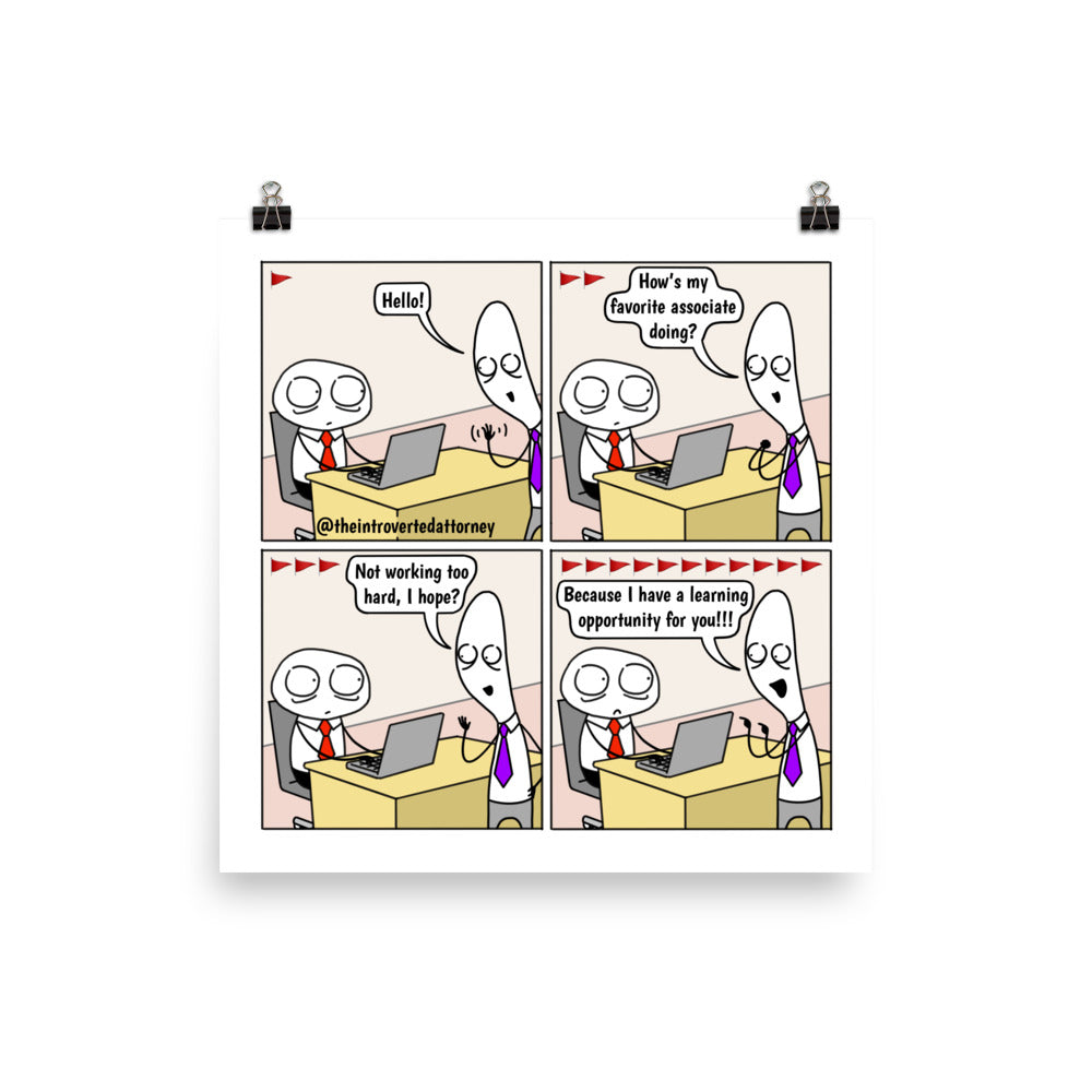 Red Flags | Best Lawyer Law Firm Gifts | Law Comic Print | Funny Gifts for Attorneys