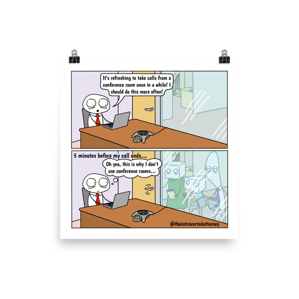 Conference Room | Best Lawyer Law Firm Gifts | Law Comic Print | Funny Gifts for Attorneys