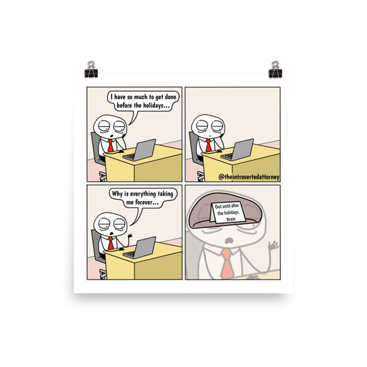 MIA Brain | Best Lawyer Law Firm Gifts | Law Comic Print | Funny Gifts for Attorneys