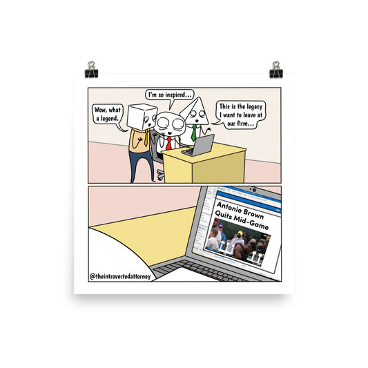 Inspiration | Best Lawyer Law Firm Gifts | Law Comic Print | Funny Gifts for Attorneys
