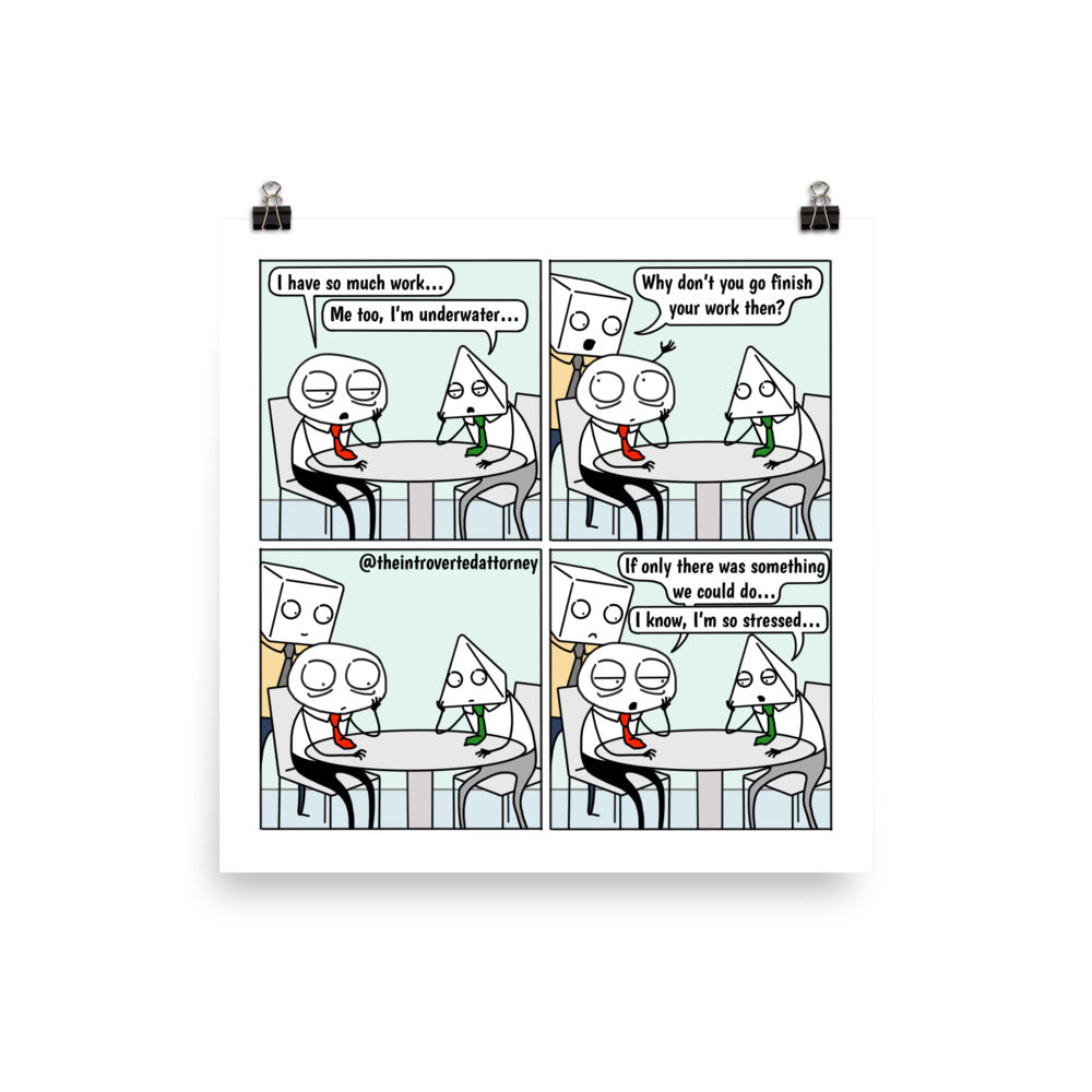 Complaining | Best Lawyer Law Firm Gifts | Law Comic Print | Funny Gifts for Attorneys