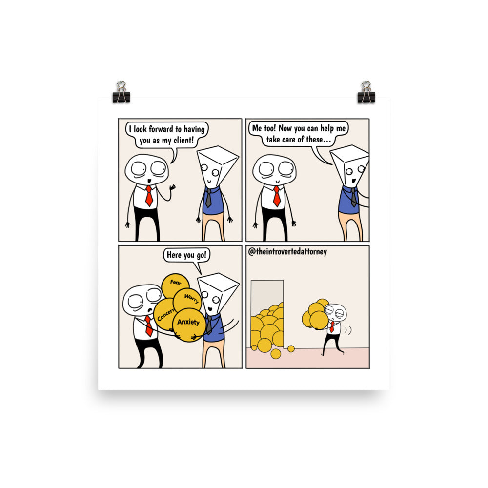 Mo Clients Mo Problems | Best Lawyer Law Firm Gifts | Law Comic Print | Funny Gifts for Attorneys