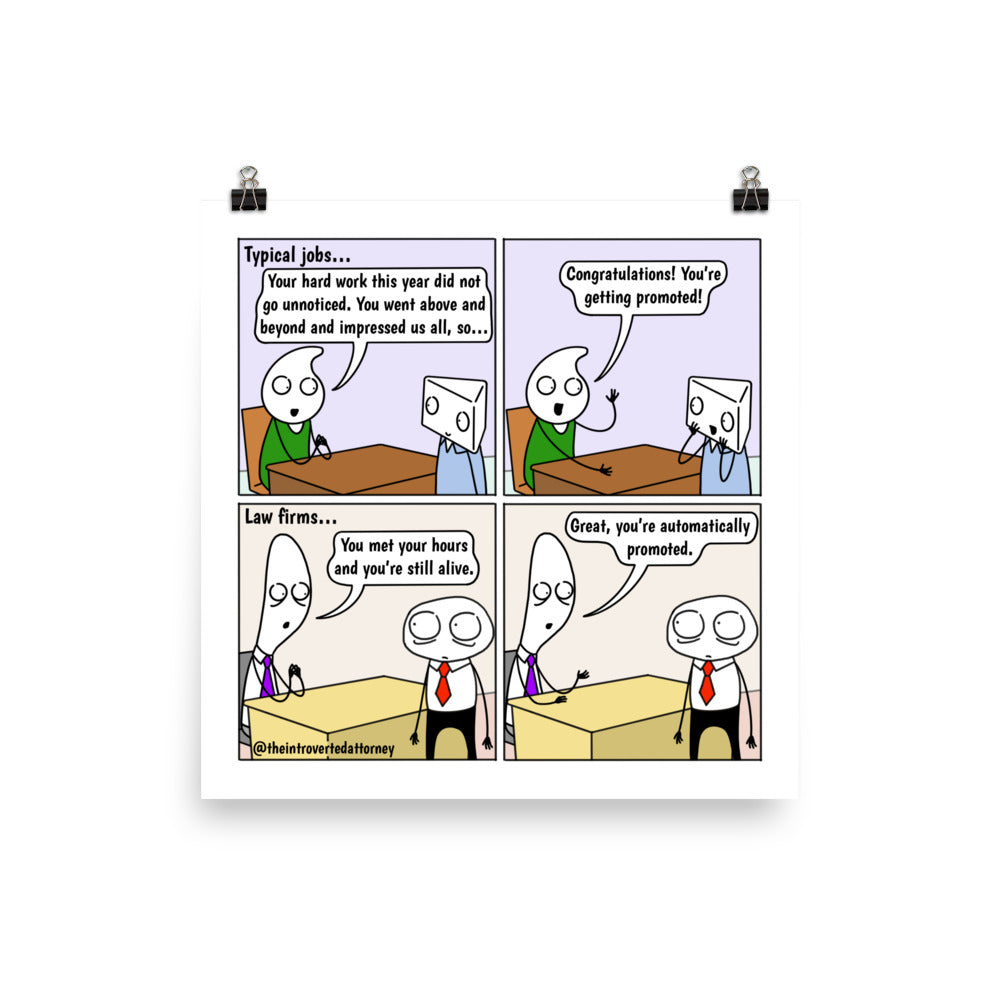 Promotion | Best Lawyer Law Firm Gifts | Law Comic Print | Funny Gifts for Attorneys